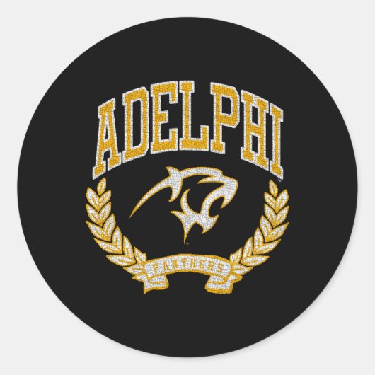 Adelphi Panthers overwinning Ronde Sticker (Voorkant)
