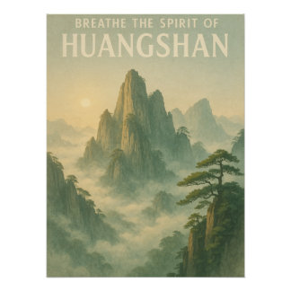 Adem de geest van Huangshan Perfect Poster