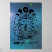 Adem Diepe Yoga Kikker Poster (Voorkant)