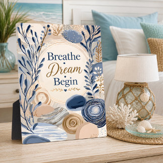 Adem Droom Begin Blauw Botanische Inspiratie Fotoplaat