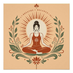 Adem Evenwicht Wees Mindfulness Poster Perfect Poster