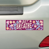 ADEM GEWOON botanische bloemen Bumpersticker (Op auto)