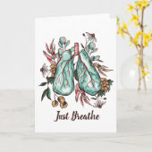 Adem gewoon | Longen | Wenskaart Kaart (Gele Bloem)