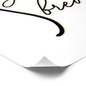 Adem gewoon positieve quote foto afdruk (Hoek)