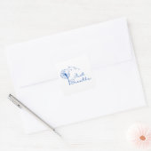 Adem gewoon Stick met paardenbloem Vierkante Sticker (Envelop)