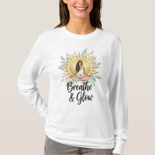 Adem & Glow Yoga Inspirerend Quote Ontwerp T-shirt