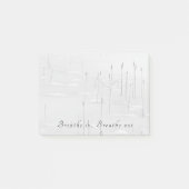 Adem in, adem uit kalme wintervijverscène post-it® notes (Voorkant)