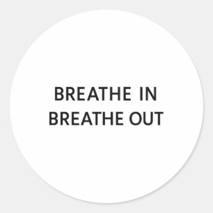 Adem In En Uit Kalme Mindfulness Yoga Design Ronde Sticker
