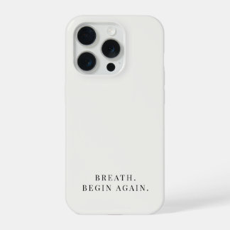 Adem Nieuwe Start Minimalistisch Kalme Neutraal iPhone 15 Pro Hoesje