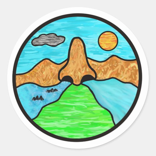 adem uit ronde sticker (Voorkant)