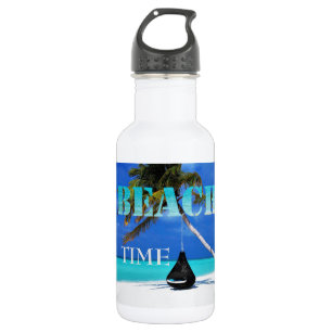Adembenemend strandtijd waterfles