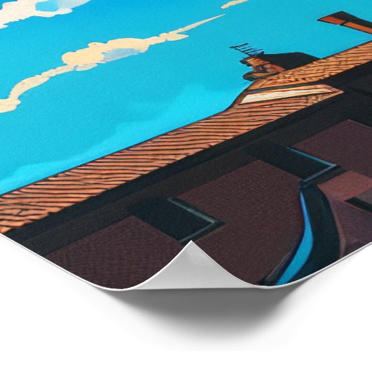 Adembenemend Uitzicht van de scheve toren van Pisa Poster (Hoek)