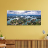 Adembenemend Uitzicht van Guatape Antioquia Cloudy Canvas Afdruk (Insitu (Woonkamer))