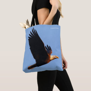 Adembenemende Bald Eagle tijdens de winterzonsonde Tote Bag