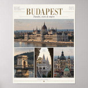 Adembenemende Fotografie van Boedapest – Vier Icon Poster