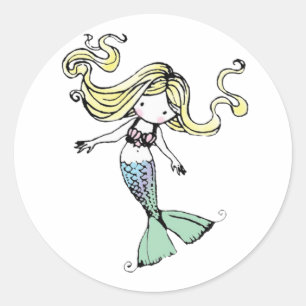 Adembenemende Kleine Zeemeermin Stickers