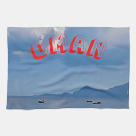 Adembenemende kustlijn van Oman Theedoek