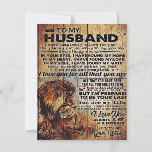 Adembenemende Letter To Husband Lovely Gift To My  Kaart