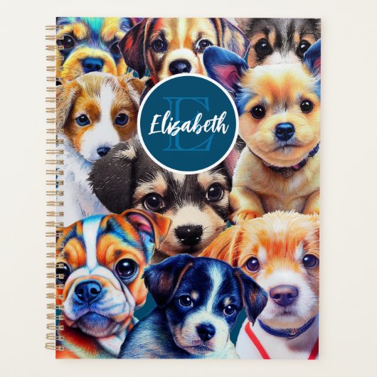 Adembenemende Monogram Hond Planner (Voorkant)