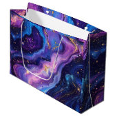 Adembenemende Paarse Blue Magenta Gold Galaxy Groot Cadeauzakje (Voorkant Gekanteld)