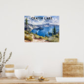Adembenemende schoonheid: Crater Lake National Par Poster (Keuken)