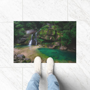 Adembenemende waterval Virje, Slovenië Poster Deurmat