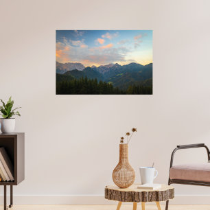 Adembenemende zonsopgang in de vallei van Logar, S Poster