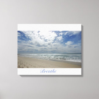 Ademen aan het strand: Cardiff, CA Canvas Afdruk