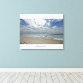 Ademen aan het strand: Cardiff, CA Canvas Afdruk (Insitu (Houten vloer))