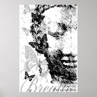 Ademende Boeddha Poster