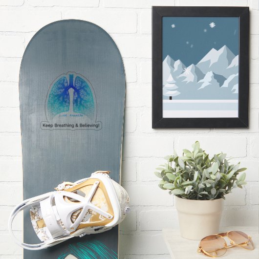 Ademhalen & Blijven Gelooven  Sticker (Snowboard)