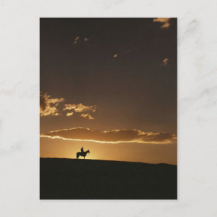 Ademhalend Cowboy Sunset Briefkaart