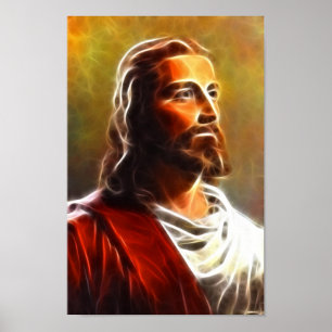 Ademhalend Jezus Portret Poster