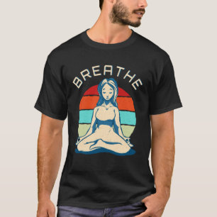 Ademhaling meditatie Vintage Yoga Meisje T-shirt