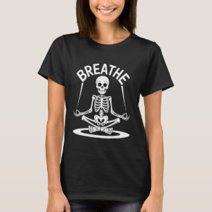 Ademhaling Skelet Yoga T-shirt ontwerp