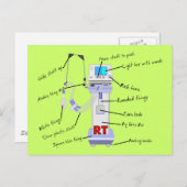 Ademhalingsstelsel-, borstkas- en mediastinumaando briefkaart (Voorkant / Achterkant)