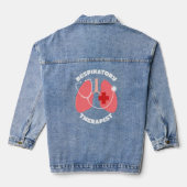 Ademhalingsstelsel- en borstaandoeningen denim jacket (Achterkant)