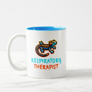 Ademhalingstherapeut Gecko T-shirt Tweekleurige Koffiemok