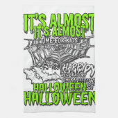 Ademhalingstherapeut Halloween Spinnenweb Ontwerp_ Theedoek (Verticaal)