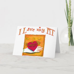 Ademhalingstherapeut "I LOVE MY RT" Geschenken Kaart