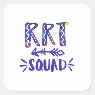 Ademhalingstherapeut, respiratoire therapie, el vierkante sticker