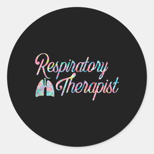 Ademhalingstherapeut RT Care Week Kleurrijk Ronde Sticker (Voorkant)