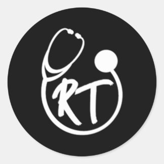 Ademhalingstherapeut RT stethoscoop zak Ronde Sticker
