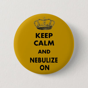 Ademhalingstherapie geeft "Kalm houden en..." Ronde Button 5,7 Cm