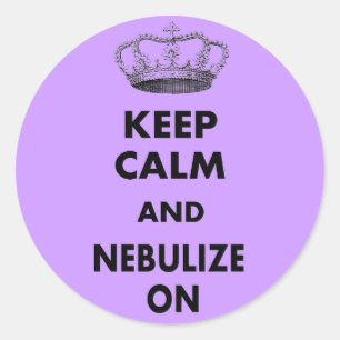 Ademhalingstherapie geeft "Kalm houden en..." Ronde Sticker