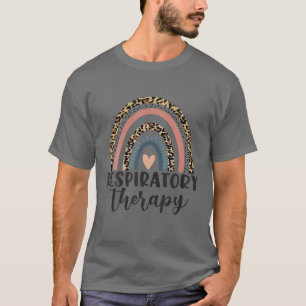Ademhalingstherapie Leopard Rainbow RT Nurse Lun T-shirt