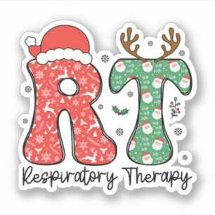 Ademhalingstherapie Therapeut RT Kerstmis Sticker