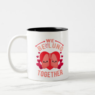 Ademhalingstherapiecomponent We zijn samen aan het Tweekleurige Koffiemok