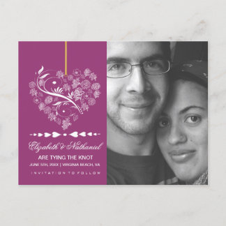 Ademloos SAVE THE DATE Briefkaart- bes Aankondigingskaart