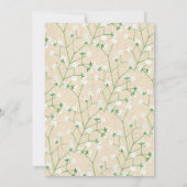 Ademschuim Bloemen Rustieke Trouwstoelindeling Kaart (Achterkant)